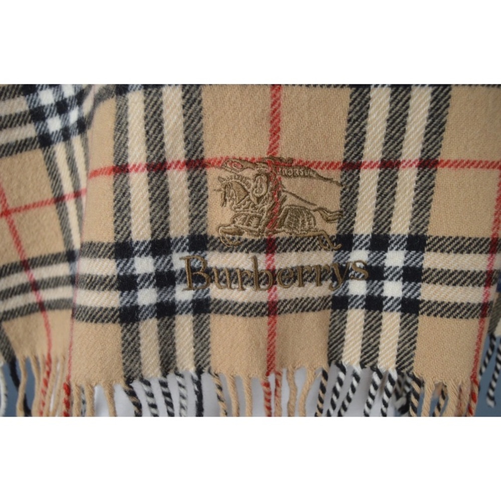 Burberrys Checked Vintage 100% Wool Lap Blanket 65 cm x 120 cm - Picture 4 of 7